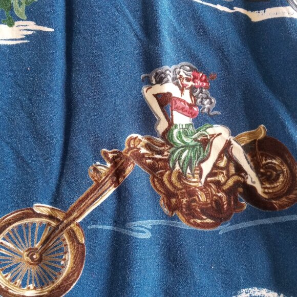 Vintage Harley Davidson Hawaiian graphic short sleeve Shirt size Medium - Picture 3 of 9